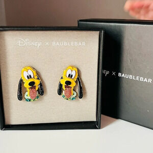 Disney x BaubleBar Pluto Crystal Stud Earrings NWT